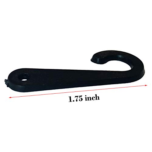 handrong 1000 Pieces Plastic J Hooks Fasteners for Socks T-Shirts Clothing Retail Display Hanger (Balck) - Thumbnail 5