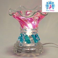 Kaew Kalaya - Luxury Aromatherapy Oils Lamp Electric Fragrance Oil Warmer, Essential Oil Burner with 35 Watt Halogen Bulb and Touch Dimmer Switch for Room Decoration and Relaxation Spiral Model