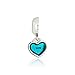 Pandora Sterling Silver Piece Of My Heart Two-Part Dangle Charm 791152EN08
