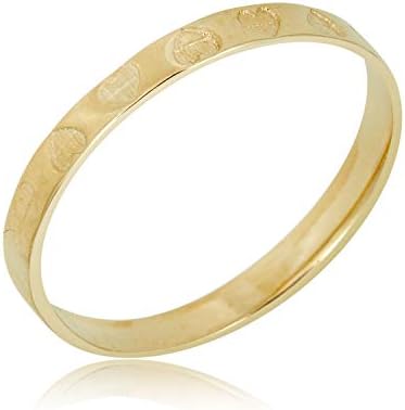AVORA10K Gold Faceted Hearts Stackable Ring- Size 1-8