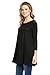 Frumos Womens Tunic Top for Leggings Round Neck T Shirts Black 3X-Large
