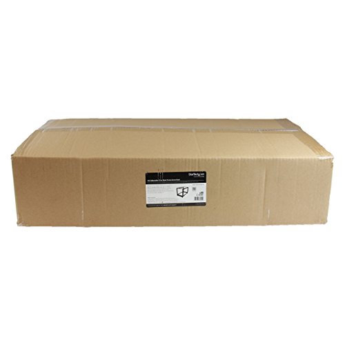 StarTech.com 12U Adjustable Depth Open Frame 4 Post Server Rack with Casters/Levelers and Cable Management Hooks 4POSTRACK12U Black