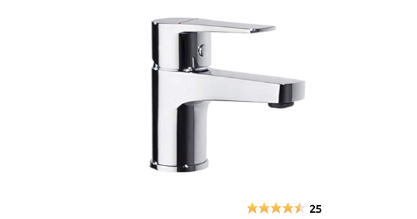 Ramon Soler 261494 Monomando para Lavabo Titanium, Cromado, 121 mm Altura