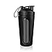 Homiguar Protein Shaker Bottle, Stainless Steel Loop Top Shaker Cup, Visible Window, Leak Proof, 28-Ounce - Black primary