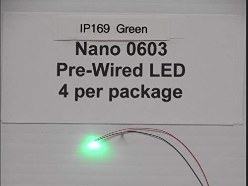 Iron Penguin IP169 4 Green 0603 Nano LED pre-Wired Chips