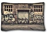Custom ( City wall city graffiti images street old ) Custom Zippered Pillow Case 20x30 inches(one sides) from Surprise you suitable for Full-bed