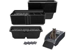 JOREGOBO 30PCS Disposable Waste Receptacles Compatible with Natures Miracle 2nd,for LitterMaid Litter Box 3rd,Disposable Cat Litter Box with Charcoal Bags (Machine NOT Included)