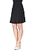 Multi-style High Waist A-line Flared Skater Mini Skirt (M, Black)