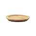 T4U 3 Inch Ceramic Succulent Planter Pots with Bamboo Tray Set of 2, Japanese Style Porcelain Handicraft as Gift for Mom Sister Aunt Best for Home Office Restaurant Table Desk Window Sill Decoration