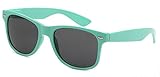 I's Colour Retro Rewind Women Men Daily Vintage Classic Fashion Polycarbonate Lens Sunglasses, Teal