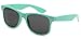 I's Colour Retro Rewind Women Men Daily Vintage Classic Fashion Polycarbonate Lens Sunglasses, Teal
