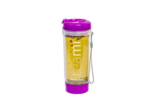 FRUIT INFUSER Water Bottle Tumbler with a Lid | 100% BPA FREE | Our Best Infusion Bottles for Infused Fruit, Smoothies, Tea, and Coffee | Double Walled Mug, Hot & Cold (20 Ounces, Purple) - Thumbnail 4
