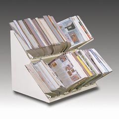 Master Double Deck Catalog Rack, Gray (MATDD60G)