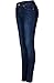 2LUV Women's Solid Stretchy 5 Pocket Skinny Jeans Denim, Denim Medium1 , 9