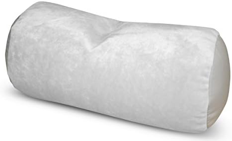 wometo Microbead Neck Roll Pillow Plush Ends 30x15cm (12x6inch) WHITE, OekoTex