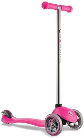 Globber 3 Wheel Fixed Scooter (Pink/Chrome) by Turnstyle Brands
