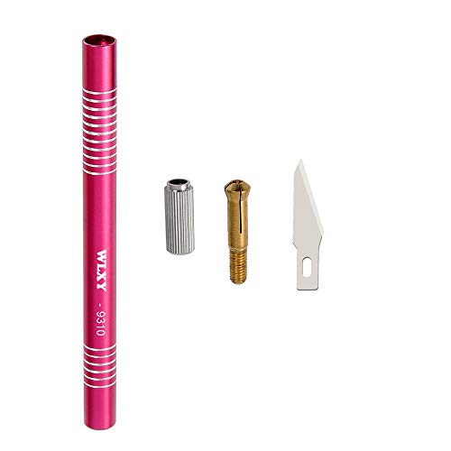 Precision Cutter Utility and Hobby Knife, Solid Metal Art Pen Knife Craft Scalpel with 5 Replacement Blades-Craft Knife Set for DIY Art Creation Cutting Carving Scrapbooking (Rose)