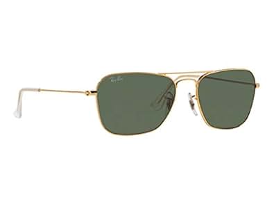 Ray Ban Caravan RB 3136 001 58mm Gold/Crystal Green G-15
