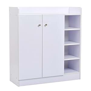 Zapatero Mueble Armario 2 Puerta Estanteria Zapatos 4 Baldas Interior y