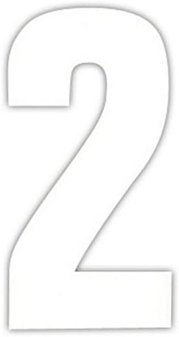 White Self Adhesive Wheelie Bin Numbers 17Cm 2/Pk - 2 (Ws512) Wheelie Bin / Dust Bin / Dustbin Number Stickers