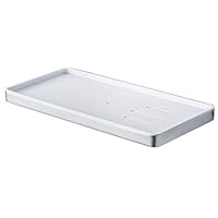 Self-Adhesive Bathroom Shower Bracket, Drill Free with Glue or Wall Mount with Screws, Multi-Function Square Storage Shower Caddy ABS Plastic Frame 304 Stainless Steel 12 inches
