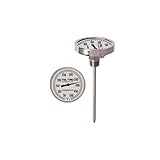 Tel-Tru UT300 Barbecue Thermometer, 3 inch aluminum dial, 6 inch stem, 50/550 degrees F