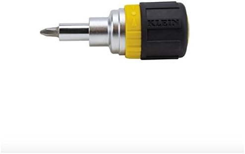 Klein Tools Multi Bit Nut Driver Ratcheting Stubby Screwdriver 6 in 1 Tool Bits
