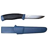 Morakniv Companion Fixed Blade Outdoor Knife with Sandvik Stainless Steel Blade, 4.1-Inch, Navy Blue