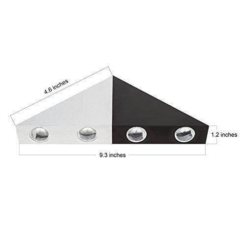 Lightess Modern Sconces Up Down 5W Led Wall Sconce Lights Triangle Shape Decorative Mini Lamp for Bathroom Vanity Lighting, Cold White - Thumbnail 5