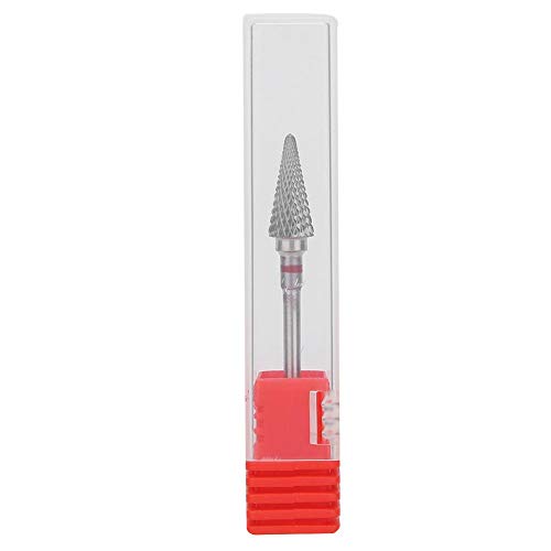 Nail Drill Bits,Tungsten Steel Nail Art Manicure Drill Bits Electric Pedicure Manicure Grinding Head Nail Polishing Accessory Portable Electric Nail Drill (Red)