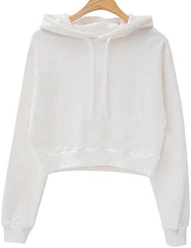 Only Faith Women Long Sleeve Sweatshirt Hoodie Pullover Crop Top Jacket