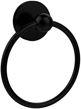 Allied Brass1016 Skyline Collection Towel Ring, Matte Black
