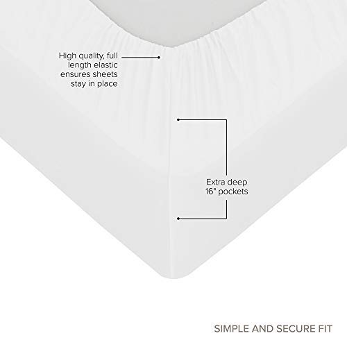 Split Bed Sheet Set (5 Pieces) Adjustable Bed Sheets - 100% Egyptian Cotton - 400 Thread Count - 16 Inch Deep Pocket of Fitted Sheet -(Split King, Ivory Solid)