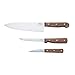 Quality Walnut Tradition 3-Pc Boxed Gift Set By Chicago Cutlery