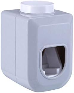 Happy reunion Toothpaste Dispenser 1 Pc Automatic Toothpaste Squeezer ABS Automatic Toothpaste Dispenser Self Adhesive Wall Mount Stand Dust-Proof Toothpaste Squeezer Kit for Washroom Bathroom (Gray)