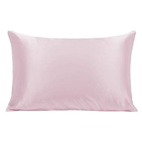 Ravmix Pillowcase King Size, 100% Pure Mulberry Silk Pillowcase for Hair and Skin with Hidden Zipper, 21 Momme 600 Thread Count Hypoallergenic Soft Breathable 1pcs (20Ã—36inches, Light Plum)