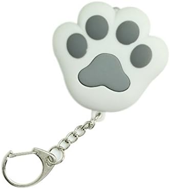 JINBEST LED Light Cat Paw Keychain With Sound Lover Gift Child Toy Cat Toy Key Ring Key Flashlight Key Chain Flashlights (Gray)