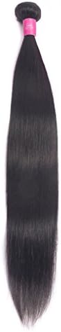 100% Human Hair Straight 1 Bundles Unprocessed Virgin Straight Human Hair Extensions Natural Color Weave Bundles 100grams (14, Natural Color)