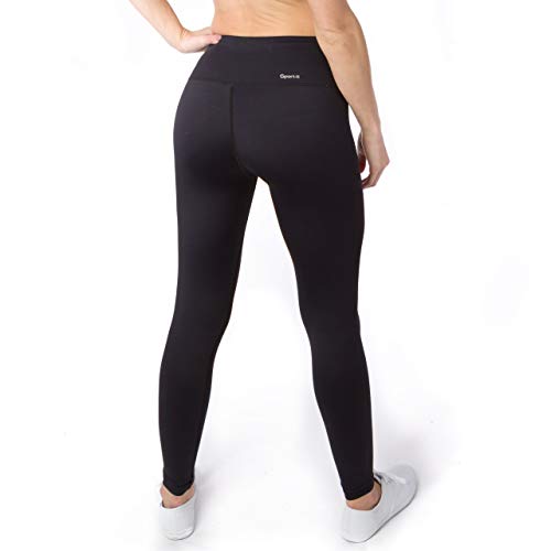 Sport-it Yoga Leggings Tights Workout Pants With Pockets - Women's Active Wear (Black/Small)