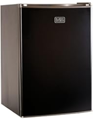 BLACK+DECKER BCRK25B Compact Refrigerator Energy Star Single Door Mini Fridge with Freezer, 2.5 Cubic Ft., Black