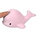 AMA(TM) Simulation Soft Whale Cartoon Squishy Slow Rising Squeeze Toy Phone Straps Ballchains (Pink)