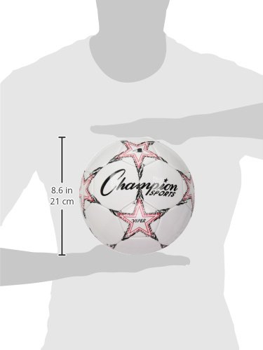 Champion Sports Viper Soccer Ball – Sizes 3, 4, 5 – Soft Touch TPU Cover, Durable Butyl Bladder, Youth & Adult Training Ball for Indoor & Outdoor Play, Multi-Color Design