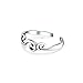 Sterling Silver Swirl Midi Ring Adjustable Scroll Toe Rings
