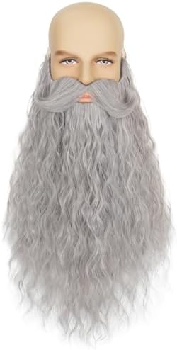 Peluca Y Barba Vikinga Marrón Para Hombre – Accesorio Cosplay Nórdico, Valkiria O Bárbaro