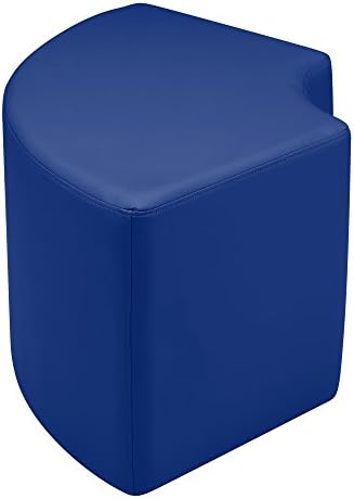 Sprogs Vinyl Soft Seating Curved Stool, 18" H, Blue, SPG-1012BL-A