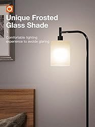 addlon LED Floor Lamp, with Matte White Hanging
