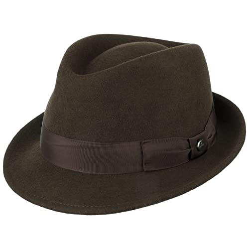 Lierys Classic Wool Trilby Women/Men - Wool Felt Hat - Fedora Summer/Winter - Waterproof Outdoor Hat - Foldable Rain Hat - Fedora