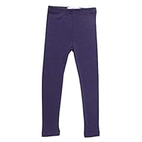 Merino Wool Kids Thermal Pajama Bottoms. Sleepers, Gothic Purple, Toddler Size 2T