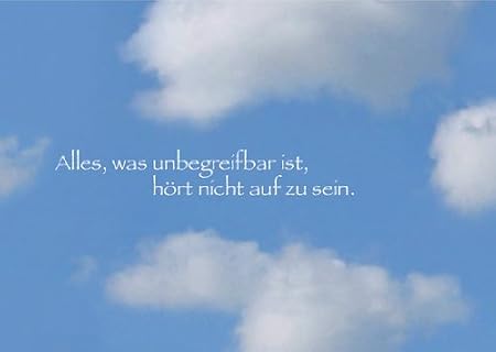 5er Set Beileids Trauer Klappkarten Mit Wolken Motiv Und Trost