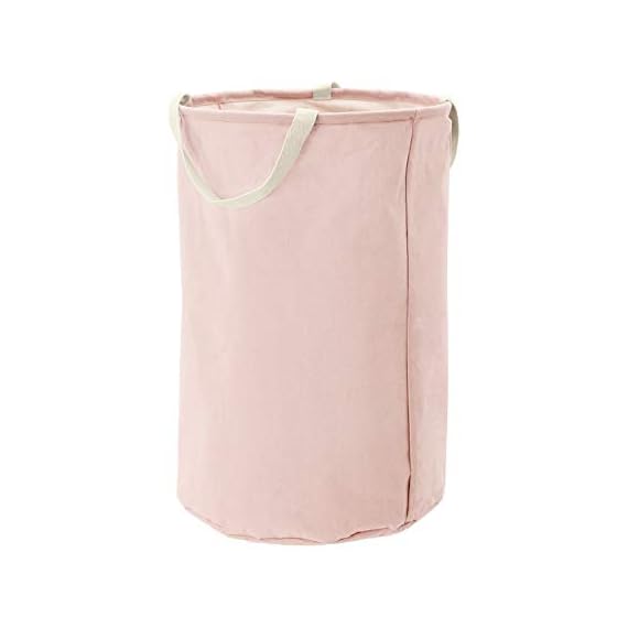 AmazonBasics Fabric Storage Bin Tall Round, Dusty Pink LAVORIST